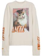 Heron Preston Sweatshirt With Kitten Print - Nude & Neutrals