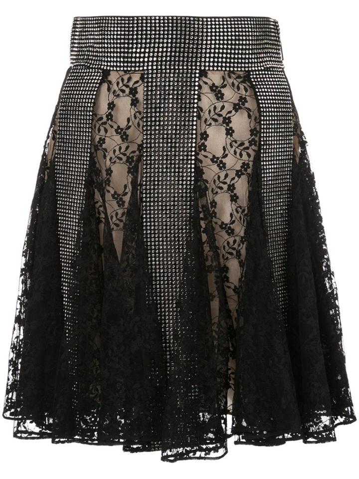 Christopher Kane Mesh Panel Skirt - Black