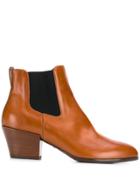Hogan Contrast Panel Ankle Boots - Brown
