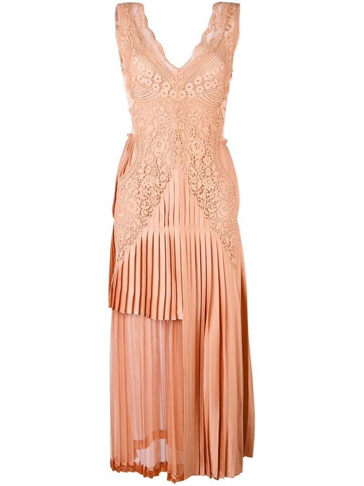 Stella Mccartney 'sable' Dress, Women's, Size: 38, Nude/neutrals, Silk/cotton/polyester/viscose