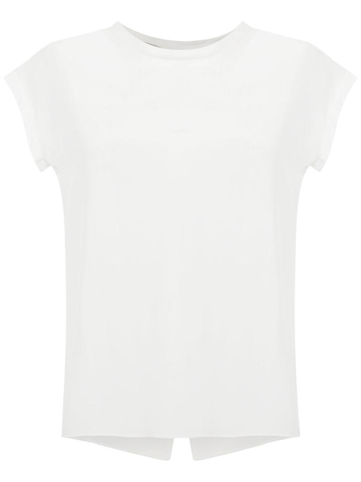 Egrey Rear Slit T-shirt - White