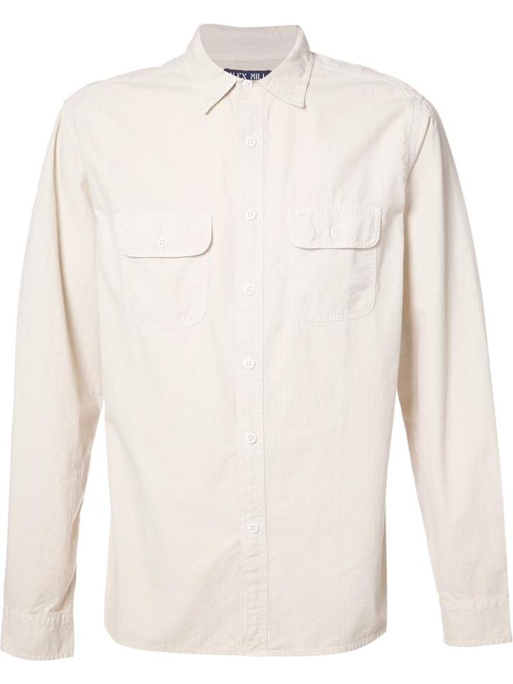Alex Mill Front Pockets Plain Shirt, Men's, Size: Small, Nude/neutrals, Cotton