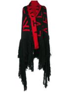 Circus Hotel Oversized Fringed Scarf - Black