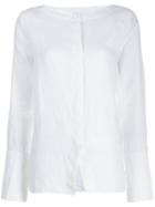 Fay Round Neck Shirt - White