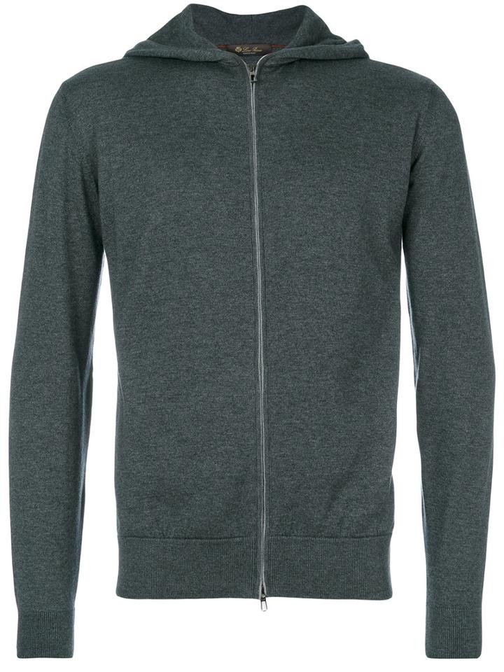 Loro Piana - Hooded Zip-up Jacket - Men - Cotton/cashmere - L, Grey, Cotton/cashmere