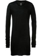 Rick Owens Long Length T-shirt, Men's, Size: Medium, Black, Cotton
