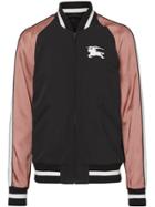 Burberry Ekd Logo Nylon Varsity Jacket - Black
