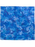 Hydrogen Camouflage Print Scarf, Men's, Blue, Modal/cotton