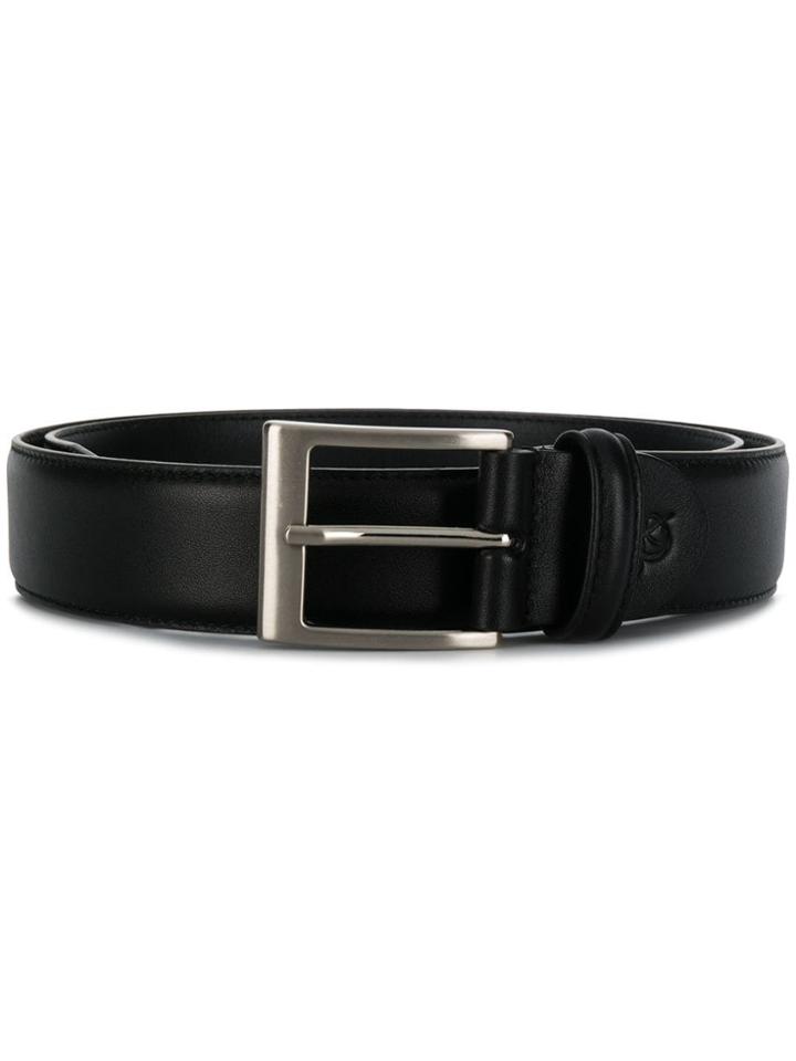 Canali Metallic Buckle Belt - Black