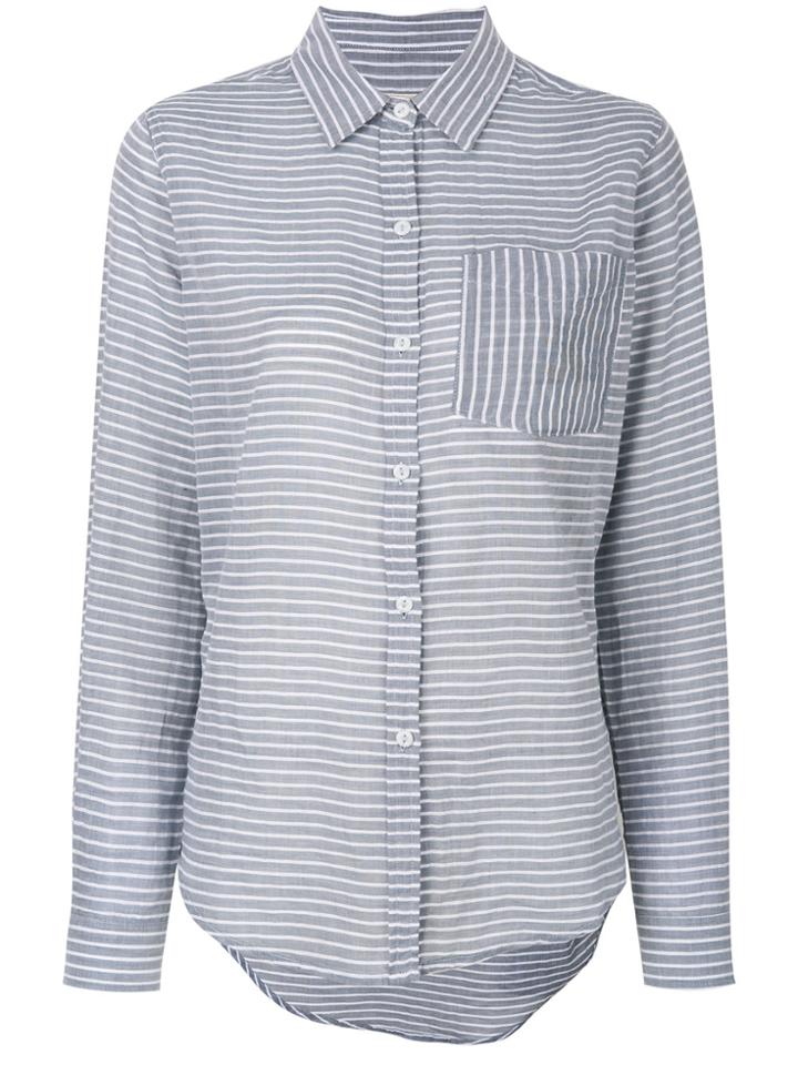 Current/elliott Striped Fitted Shirt - Grey