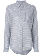Current/elliott Striped Fitted Shirt - Grey