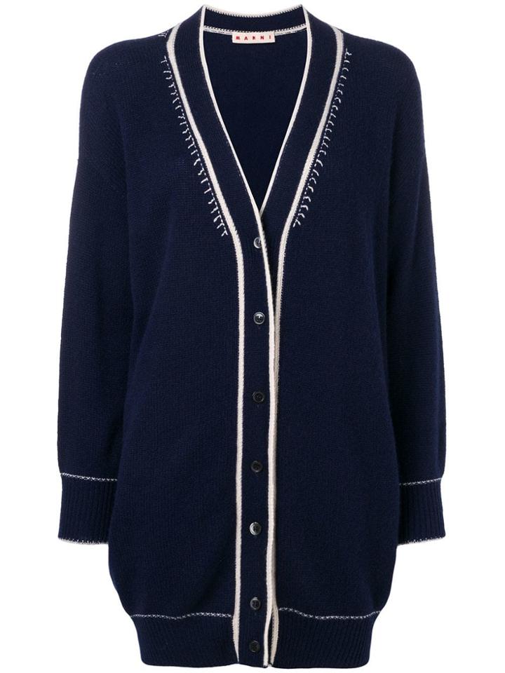 Marni Cashmere Oversized Cardigan - Blue
