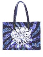 Coach Floral Print Tote Bag - Blue