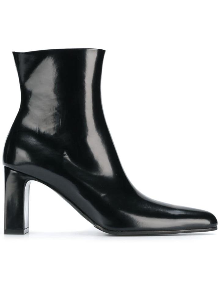 Balenciaga Round Ankle Boots - Black