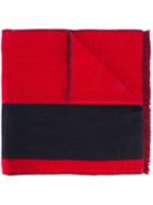 Mcq Alexander Mcqueen Two-tone Scarf, Men's, Red, Wool/polyamide