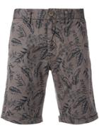 Sun 68 Hawaiian Flower Print Shorts - Grey