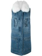 Army Yves Salomon Sleeveless Denim Coat
