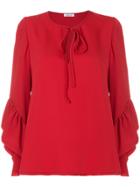 P.a.r.o.s.h. Ruffled Sleeves Blouse - Red
