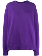 Acne Studios Broken Logo Print Sweatshirt - Purple
