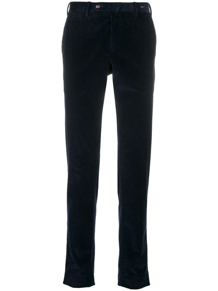 Pt01 Slim Corduroy Trousers - Blue