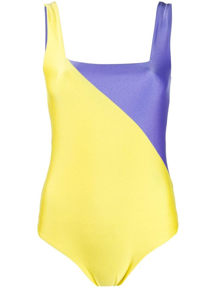 Fausto Puglisi Colour Block Bodysuit - Purple