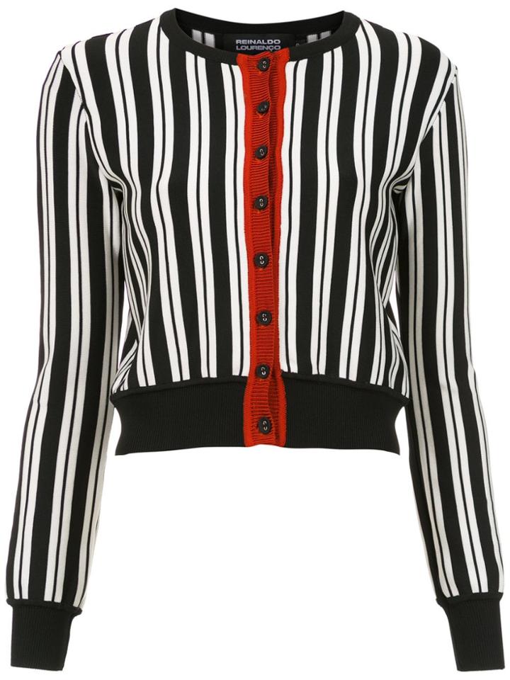 Reinaldo Lourenço Striped Knitted Jacket - Black