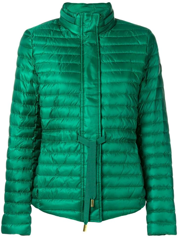 Michael Michael Kors Padded Drawstring Waist Jacket - Green