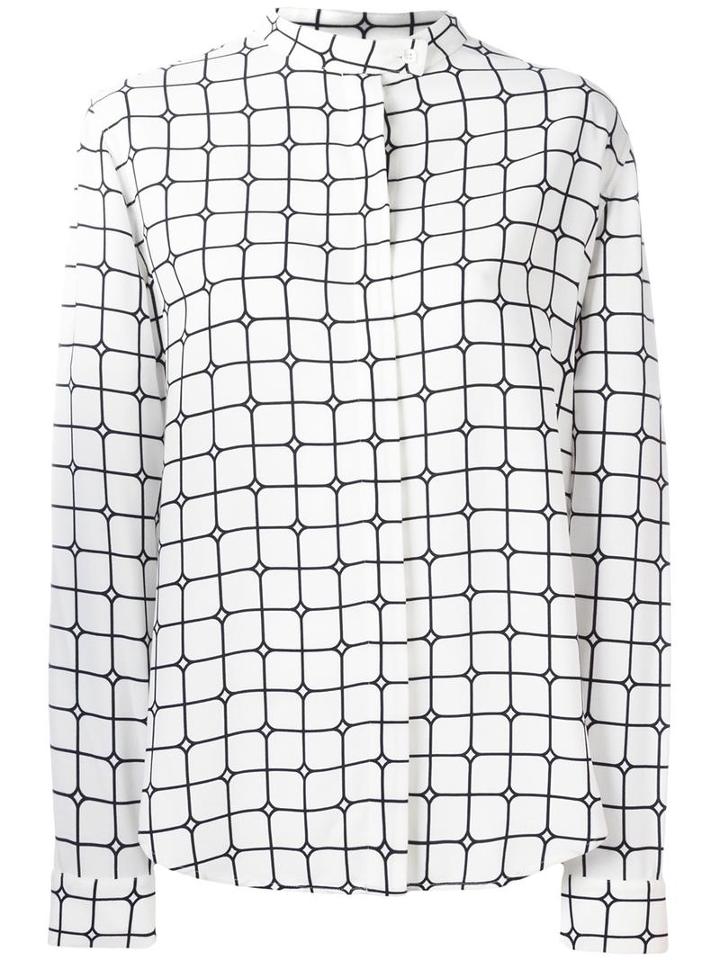 Courrèges 'grid' Shirt, Women's, Size: 42, White, Viscose