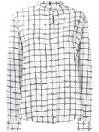 Courrèges 'grid' Shirt, Women's, Size: 42, White, Viscose