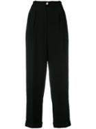 Chanel Pre-owned Straight Leg Trousers - Black