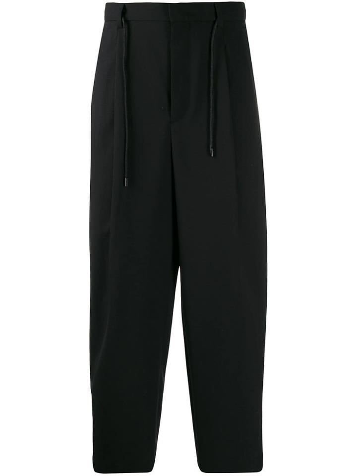 Juun.j Drawstring Tailored Trousers - Black