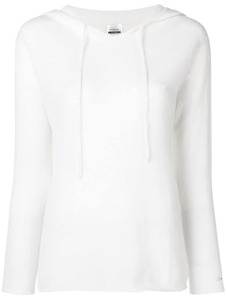 Pinko Hooded Casual Sweater - White
