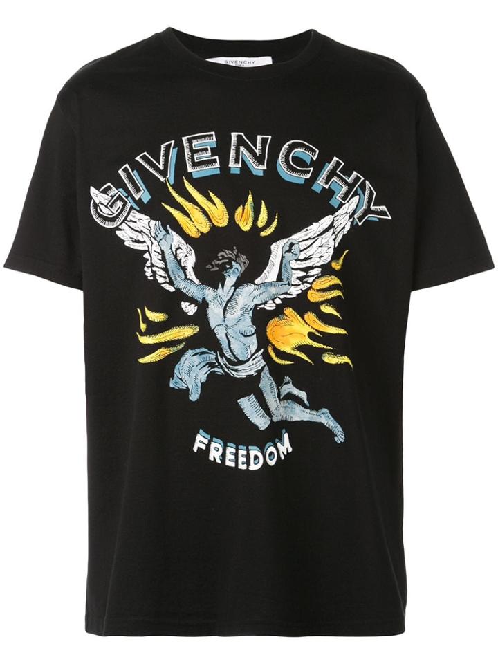 Givenchy 'freedom Angel' Print T-shirt - Black
