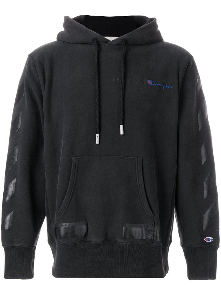 Off-white X Champion Arrows Hoodie - Black