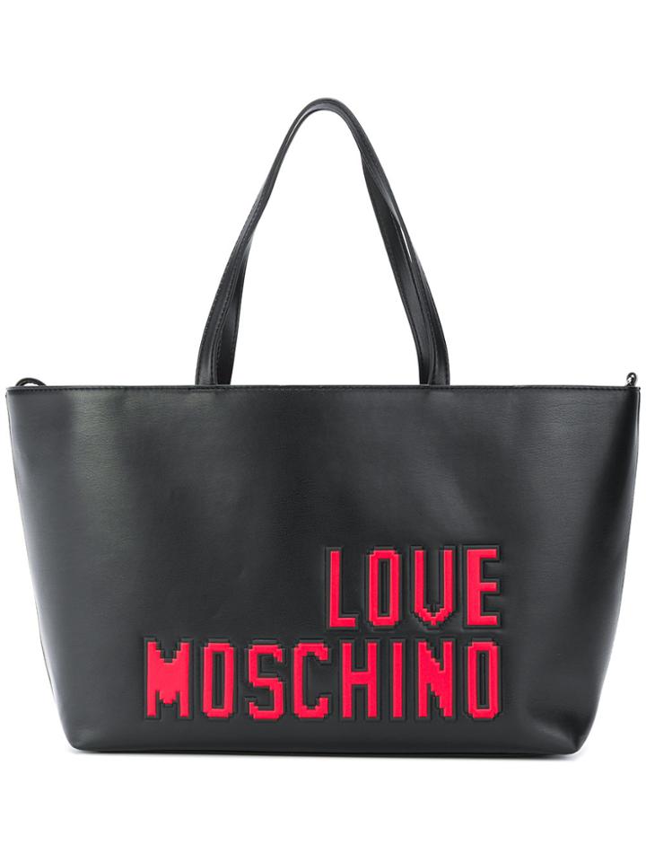 Love Moschino Logo Shopper Tote - Black