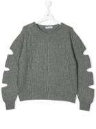 Dondup Kids Cut-out Detail Sweater - Grey