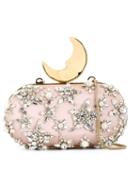 Benedetta Bruzziches Embellished Moon Clutch, Women's, Pink/purple