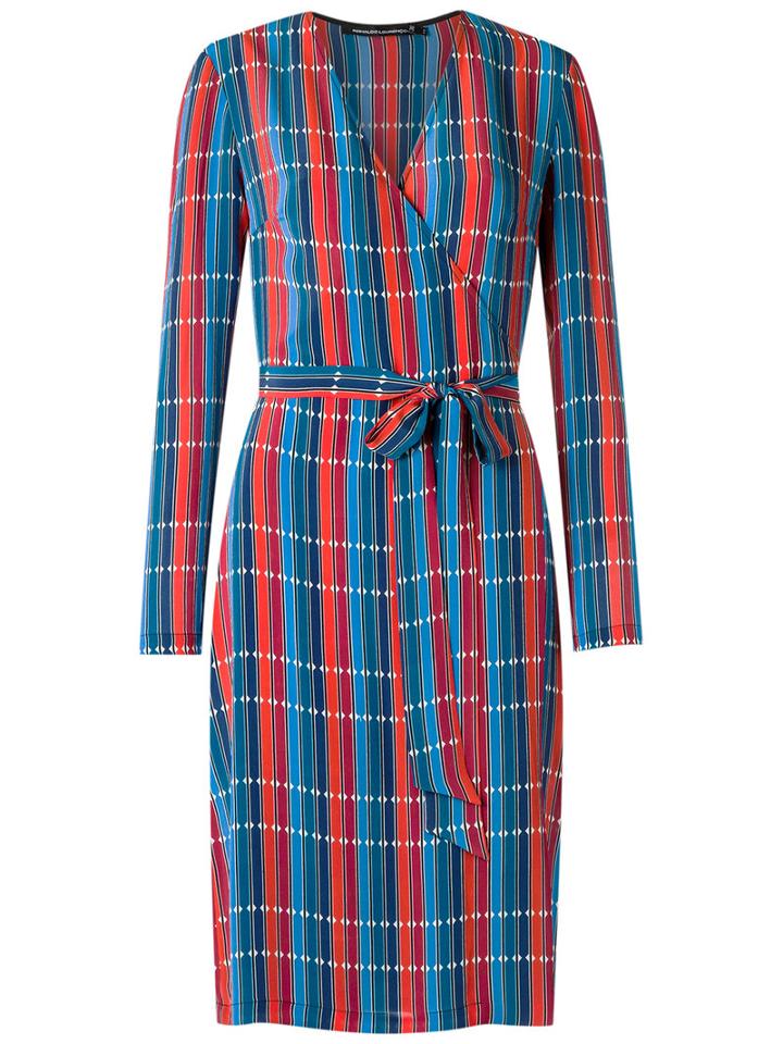 Reinaldo Lourenço - All-over Print Dress - Women - Silk - 38, Blue, Silk