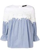 Steffen Schraut Lace Appliqué Blouse - Blue