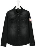 Zadig & Voltaire Kids Rea Embroidered Denim Shirt - Black