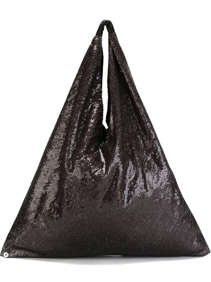 Mm6 Maison Margiela Sequins Slouchy Tote, Women's, Black