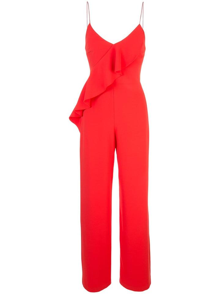 Alice+olivia Keeva Ruffled Jumpsuit - Red