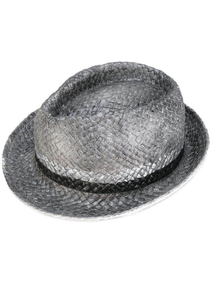 Le Chapeau - Metallic Hat - Women - Acrylic/paper Yarn - 57, Grey, Acrylic/paper Yarn
