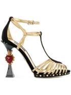 Dolce & Gabbana Bette Sculpted Heel Sandals - Black