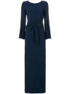 P.a.r.o.s.h. Slit Sleeve Crepe Gown - Blue