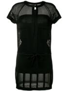 Chanel Vintage Mesh Panel Mini Dress - Black