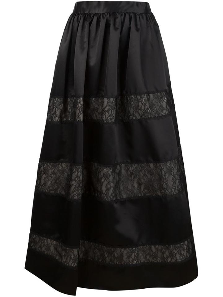 Alice+olivia Lace Panelled Maxi-skirt