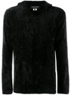 Comme Des Garçons Homme Plus V-neck Hoodie - Black