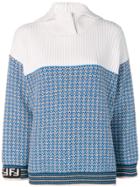 Fendi Micro Check Pullover - Blue