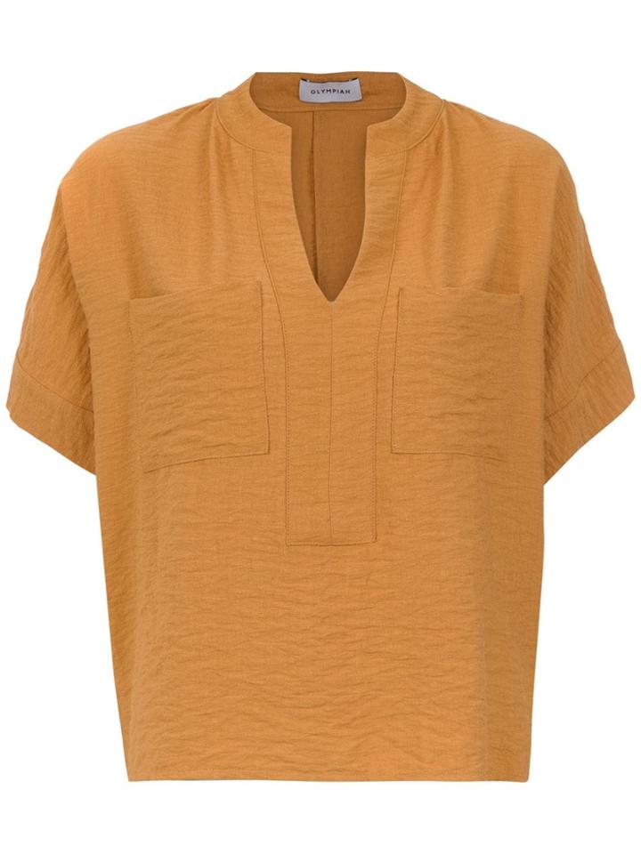 Olympiah Maggiolina Short Sleeved Top - Brown